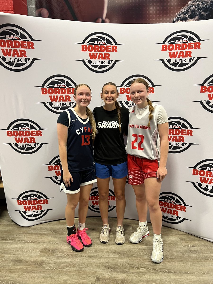 Harrah Lady Panthers Basketball (@harrahwbb) on Twitter photo Panthers sighting in Arkansas today. <a href="/Borderwar1/">Borderwar Tourney</a>
These are just 3 of the 6 playing. <a href="/SaylerEaton2026/">Sayler Eaton</a> <a href="/robb2026/">Brooke Robb</a> <a href="/AllisonPrice26/">Allison Price</a> <a href="/CyFairOklahoma/">CyFair Elite Oklahoma</a> <a href="/OklahomaSwarm1/">OK Swarm HS Girls</a> <a href="/TeamOKGirlsBB/">Team Oklahoma Girls Basketball</a> <a href="/coachjvick1/">Coachjvick (new)</a> <a href="/abovelinehoops/">Abovethelinehoops</a> <a href="/PrepGirlsHoops/">Prep Girls Hoops 🏀</a> <a href="/PGHOklahoma/">Prep Girls Hoops Oklahoma</a> #theboarderwar Panthers sighting in Arkansas today. <a href="/Borderwar1/">Borderwar Tourney</a>
These are just 3 of the 6 playing. <a href="/SaylerEaton2026/">Sayler Eaton</a> <a href="/robb2026/">Brooke Robb</a> <a href="/AllisonPrice26/">Allison Price</a> <a href="/CyFairOklahoma/">CyFair Elite Oklahoma</a> <a href="/OklahomaSwarm1/">OK Swarm HS Girls</a> <a href="/TeamOKGirlsBB/">Team Oklahoma Girls Basketball</a> <a href="/coachjvick1/">Coachjvick (new)</a> <a href="/abovelinehoops/">Abovethelinehoops</a> <a href="/PrepGirlsHoops/">Prep Girls Hoops 🏀</a> <a href="/PGHOklahoma/">Prep Girls Hoops Oklahoma</a> #theboarderwar