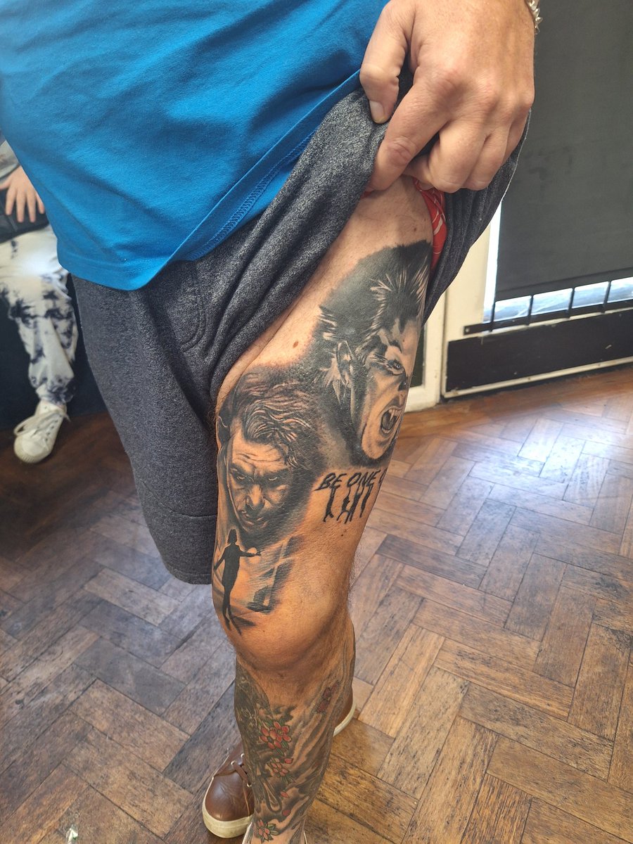 IanJoy9's tweet photo. Joker tattoo from today https://t.co/exkLkCRQkY