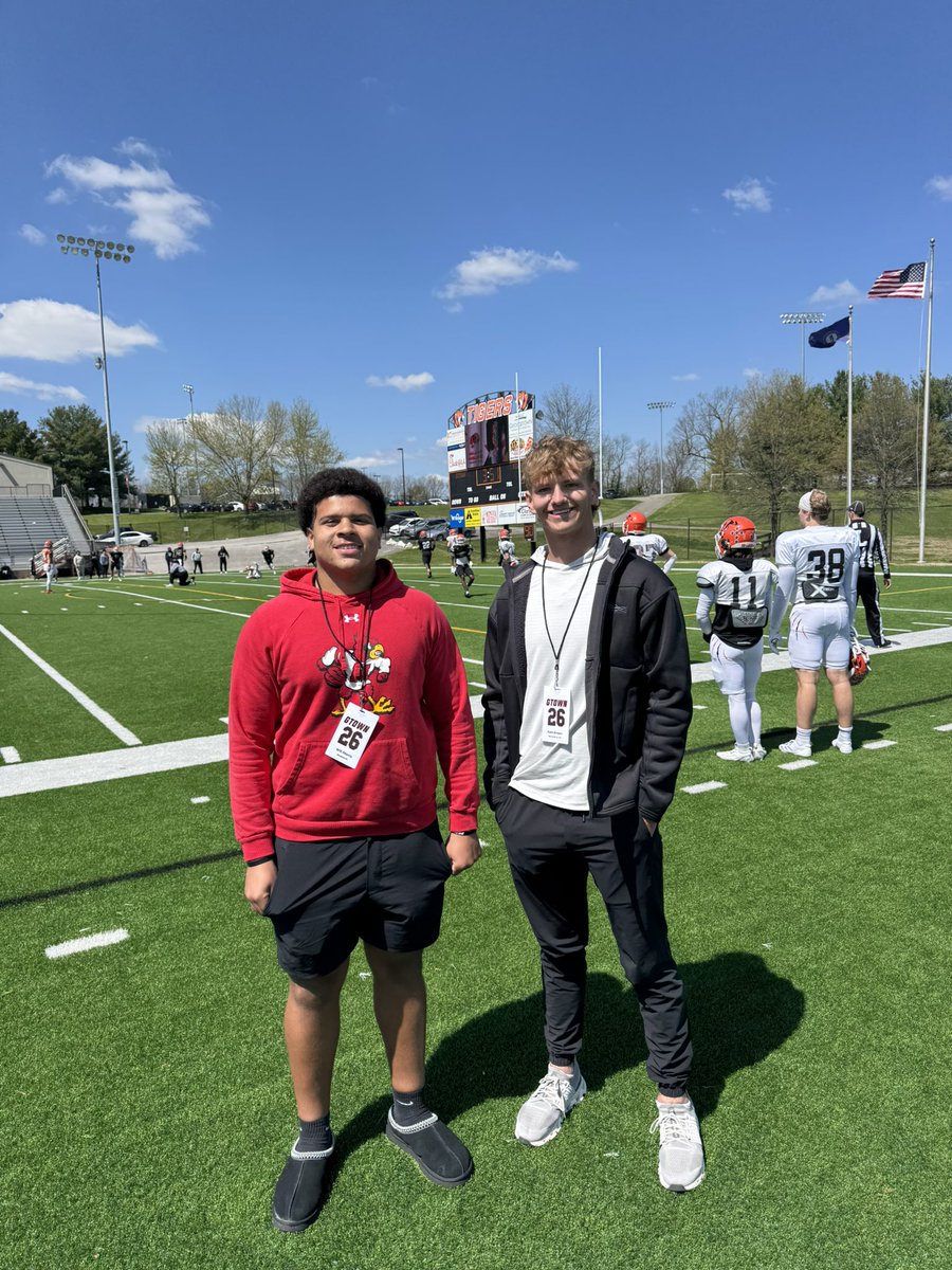 Thankful for another opportunity to hang at Georgetown.  The energy here is electric. 
See you at camp
<a href="/Coach_Harmon51/">Coach Matt Harmon</a> <a href="/JohnPerin/">John Perin</a> 
<a href="/CoachEllettFB/">Boots Ellett</a> <a href="/WillMo_8/">will morris</a> <a href="/RockPerkins52/">Bill Perkins</a> <a href="/coachblood77/">Nick Bloodworth</a> <a href="/Snix_57/">Steven Nix</a>