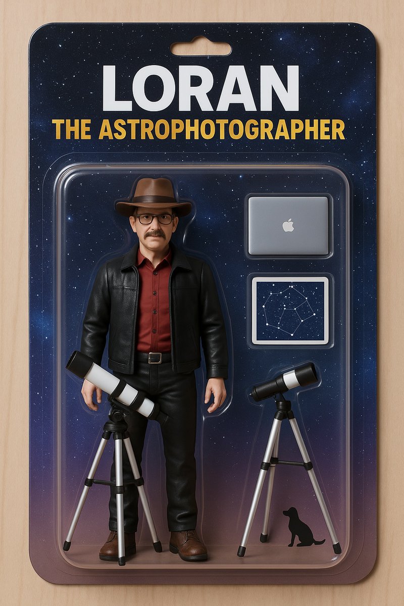 Since this is the current ChatGPT rage, here's my contribution. Not sure what's up with the groin-level telescopes, but with three clear nights starting this weekend, I'm obviously happy. #Astrophotography