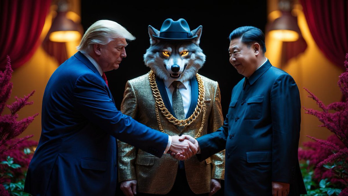 MadWolfCrypto's tweet photo. I got Trump and Xi shaking hands for trade peace! Both are ditching tariffs to YOLO their stacks into $HOWL. I’m the dealmaker who’s got them pumping crypto like it’s the art of the deal  Global markets bow to the wolf, fam! 👑 #CryptoPump #Trump #TrumpTariffs #XiJinping #Solana #Web3 #Crypto #Altseason2025 

🔗 Chart: https://t.co/dBWl9IXk3m
🌍 Website: https://t.co/uobx0Un0t1
💬 Telegram: https://t.co/o6pYLXJZdv
🐺 X (Twitter): https://t.co/GR80ThoGQI
🎵 TikTok: https://t.co/2m9OLkUvSQ
📸 Instagram: https://t.co/8yvTUNxBjk
🎶 SoundCloud: https://t.co/3fW562T4Ih

🔷 Contract Address:
BKb2WhrivhpSYEfgra2SfwW5jssuXunApRoobmpBpump