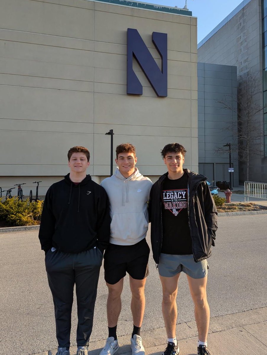 Had a great time visiting <a href="/NUFBFamily/">Northwestern Football</a> for a spring practice visit with <a href="/CaydenCavanaugh/">Cayden Cavanaugh</a> and <a href="/drewtaber2027/">Drew Taber</a>. Excited to come back in the future. 

<a href="/Coach_Mulford/">Sam Mulford</a> <a href="/Coach_McGarigle/">Tim McGarigle</a> <a href="/PetersNUFB/">Zach Peters</a> <a href="/CoachDrewGray/">Drew Gray</a> <a href="/HarlonBarnett/">Harlon Barnett</a>
