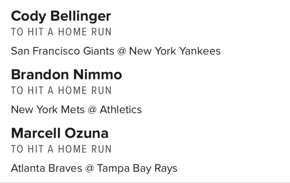 🤩 MLB HR PLAY 🤩

Sending someone who likes $25 LFGG 🙂‍↔️

LIKE 👍, RT 🔁 &amp; REPLY 🗣️ IF YOUR TAILING