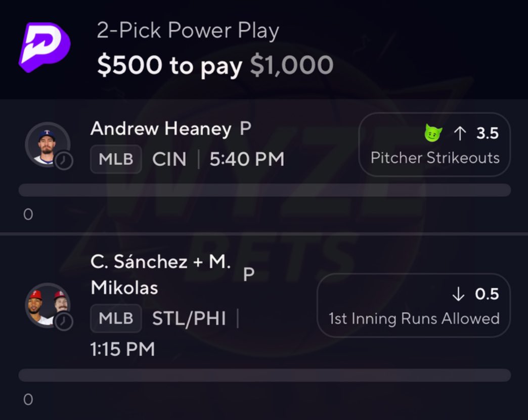 🌙 Early MLB Lock #2 🔐 IF this parlay cashes I’ll GIVEAWAY $500 to SOMEONE who LIKES/RT’s 🔥

MUST be Following @Brainbets👍 

#GamblingX | #PrizePicks #sportybet