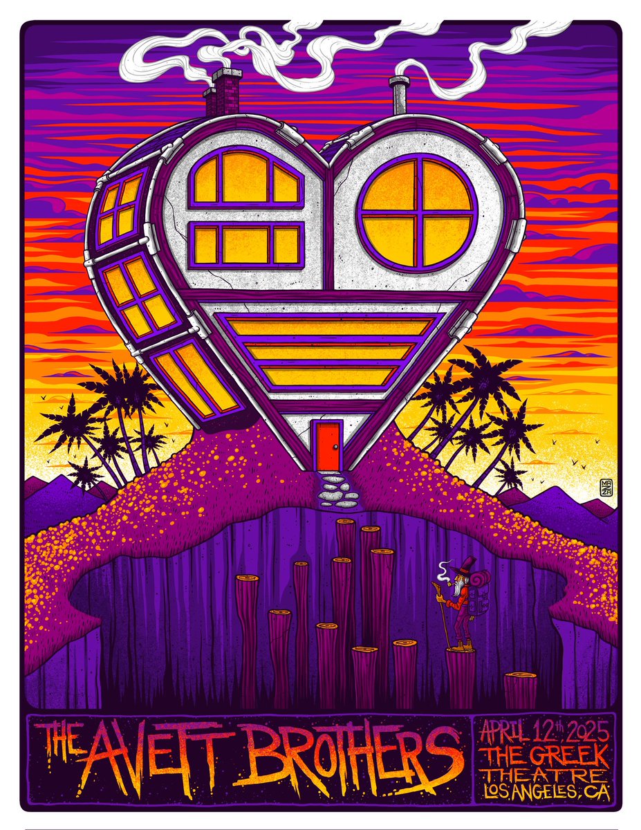 The Avett Brothers (@theavettbros) on Twitter photo Los Angeles, CA! Poster for tonight’s show at the <a href="/Greek_Theatre/">The Greek Theatre</a> is by <a href="/MazzaArt/">Jim Mazza</a>.
Doors: 5:30pm
<a href="/CharlesWesleyG/">Charles Wesley Godwin</a>: 7:10pm
The Avett Brothers: 8:20pm Los Angeles, CA! Poster for tonight’s show at the <a href="/Greek_Theatre/">The Greek Theatre</a> is by <a href="/MazzaArt/">Jim Mazza</a>.
Doors: 5:30pm
<a href="/CharlesWesleyG/">Charles Wesley Godwin</a>: 7:10pm
The Avett Brothers: 8:20pm