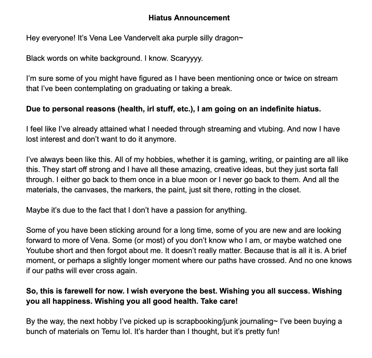 venavandervelt's tweet photo. Important Announcement~ https://t.co/19JceJ2U6u