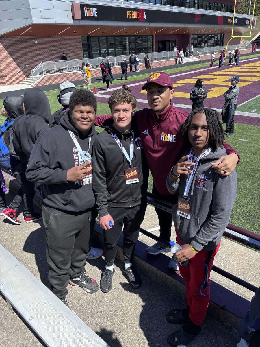 Jashon Starks (@jashon_starks) on Twitter photo Had a amazing visit at Central Michigan this Saturday, 4/12. <a href="/alex_pallone/">Alex Pallone</a> <a href="/PrepRedzoneMI/">Prep Redzone Michigan</a> <a href="/TheD_Zone/">The D Zone</a> <a href="/MichFBFrenzy/">Michigan Prep Frenzy</a> <a href="/Coach_BJFarrell/">BJ Farrell</a> <a href="/CoachMurphy87/">Keith Murphy</a> <a href="/CoachTesfa/">Tesfa Smith</a> <a href="/_b_blanes/">Brandon Blaney</a> <a href="/EScottEmuakpor1/">Efe Scott-Emuakpor</a> <a href="/Coach_Javi1/">Coach_Javi</a> <a href="/OkemosWolvesFB/">Okemos Football</a> <a href="/Athletic_Zae/">Xavier Ford</a> <a href="/CharlieFolino/">Charlie Folino</a> Had a amazing visit at Central Michigan this Saturday, 4/12. <a href="/alex_pallone/">Alex Pallone</a> <a href="/PrepRedzoneMI/">Prep Redzone Michigan</a> <a href="/TheD_Zone/">The D Zone</a> <a href="/MichFBFrenzy/">Michigan Prep Frenzy</a> <a href="/Coach_BJFarrell/">BJ Farrell</a> <a href="/CoachMurphy87/">Keith Murphy</a> <a href="/CoachTesfa/">Tesfa Smith</a> <a href="/_b_blanes/">Brandon Blaney</a> <a href="/EScottEmuakpor1/">Efe Scott-Emuakpor</a> <a href="/Coach_Javi1/">Coach_Javi</a> <a href="/OkemosWolvesFB/">Okemos Football</a> <a href="/Athletic_Zae/">Xavier Ford</a> <a href="/CharlieFolino/">Charlie Folino</a>