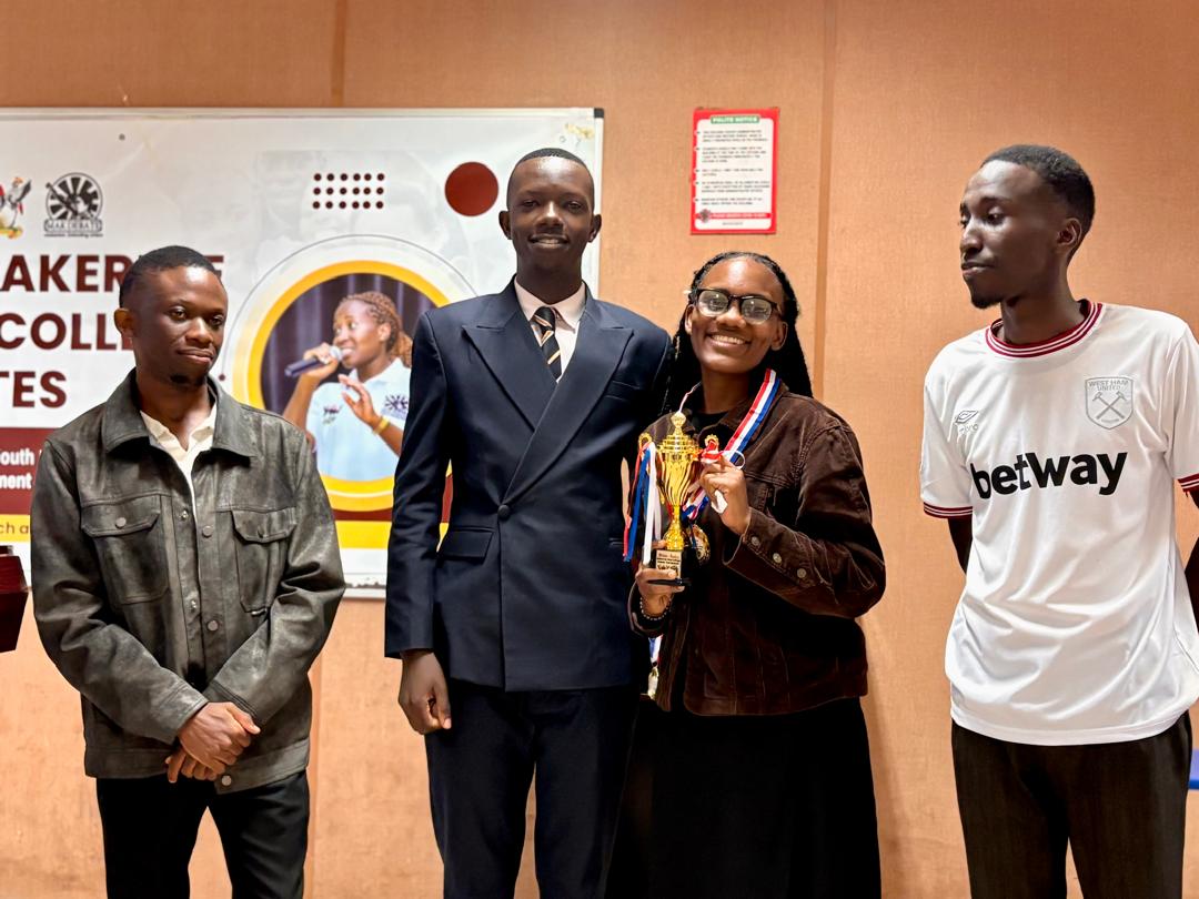 makdebateunion's tweet image. Huge congratulations to all the winners of the Makerere Intercollege debates ! Your skill, dedication, and hard work have truly paid off.
Poetry winner - Martha Mosiita
CoBAMS
Public speech winner - Olara Emmanuel CoVAB
Debate winners
Kemigisha Daphine and Ssekandi Jibril SOL