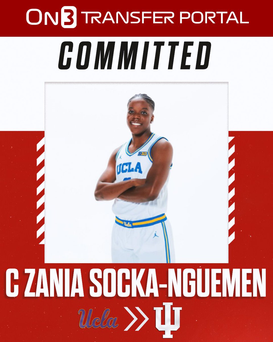 BREAKING: UCLA transfer Zania Socka-Nguemen has committed to Indiana, she told <a href="/On3sports/">On3</a>. 

The 6-3 freshman was the #30 recruit in the 2024 class. 

TRACKER: on3.com/her/news/on3-2…
