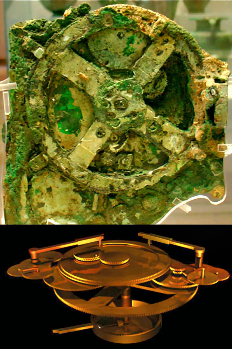 4biddnKnowledge's tweet photo. A 2,000-year-old ancient computer that "should not exist" was thought to be impossible until now. A device so advanced that it was once thought impossible for its time has baffled scientists for over a century. The Antikythera Mechanism, often called the world's first computer, is a 2,000-year-old astronomical calculator that has challenged much of what we know about ancient technology. Discovered in a shipwreck off the coast of Greece in 1901, this intricate piece of engineering was far ahead of its time, raising serious questions about the capabilities of the ancient Greeks. Made of bronze and featuring a series of intricate gears, the Antikythera Mechanism was designed to track celestial movements and predict astronomical events, such as eclipses and planetary alignments.