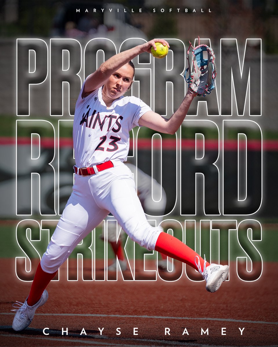 HAVE A DAY CHAYSE RAMEY! 👑

Chayse Ramey broke the single-game strikeout record today against Upper Iowa... WITH 15 PUNCHIES! 🔥

Congrats Chayse! 👏

<a href="/MUSaintsSB/">Maryville Softball</a> | #BigRedM