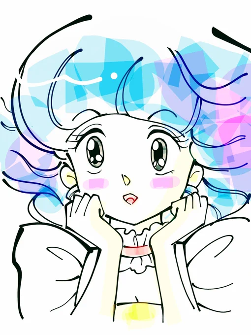 おはよー#イラスト #魔法の天使クリィミーマミ #レトロアニメ 