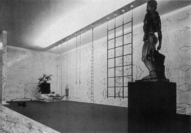 cinecitta2030's tweet image. Benito Mussolini’s personal gym the ‘Palestra del Duce’ designed by Italian architect Luigi Moretti