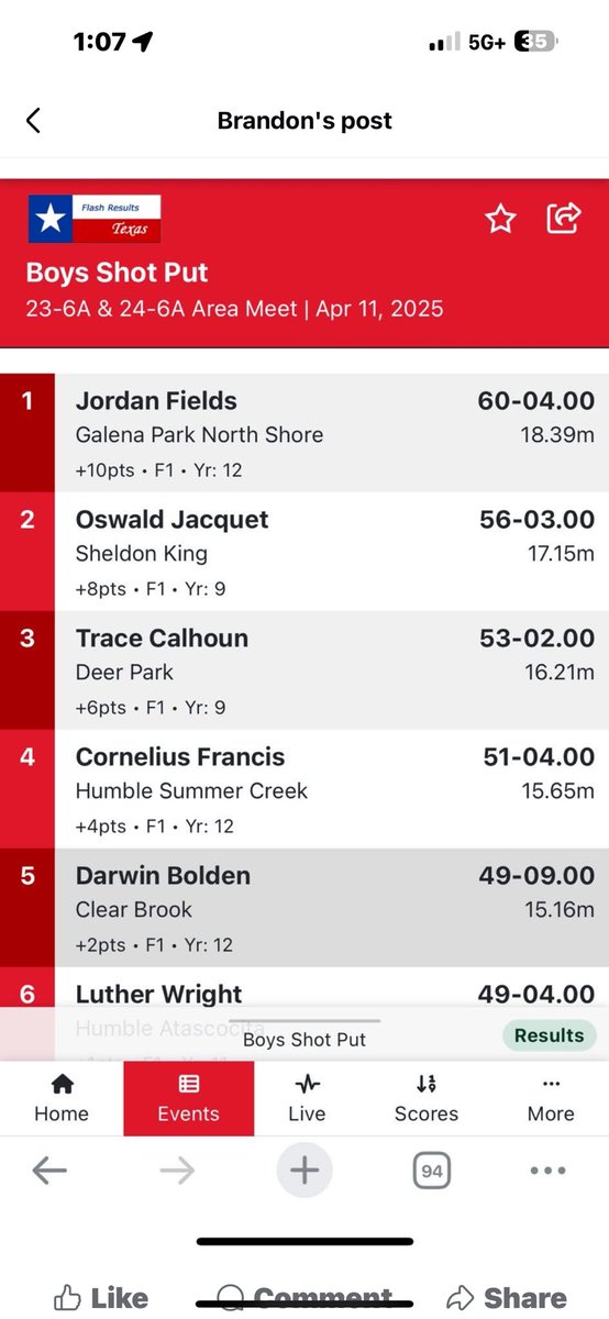 OLCoach_bwill's tweet photo. @Trace_Calhoun  had another great day in the ring.  The 24-6A District Champion won the Bronze at Area.  Now a Regional Qualifier.  Future is bright for DP Throws! https://t.co/VbzQhHqsbK