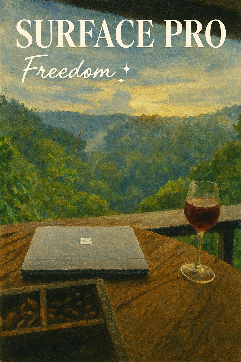 HlexNC's tweet photo. From my recent stay in Buahan, a Banyan Tree Escape. I agree that a @surface pro is the perfect travel companion. https://t.co/yYGzZigMNT