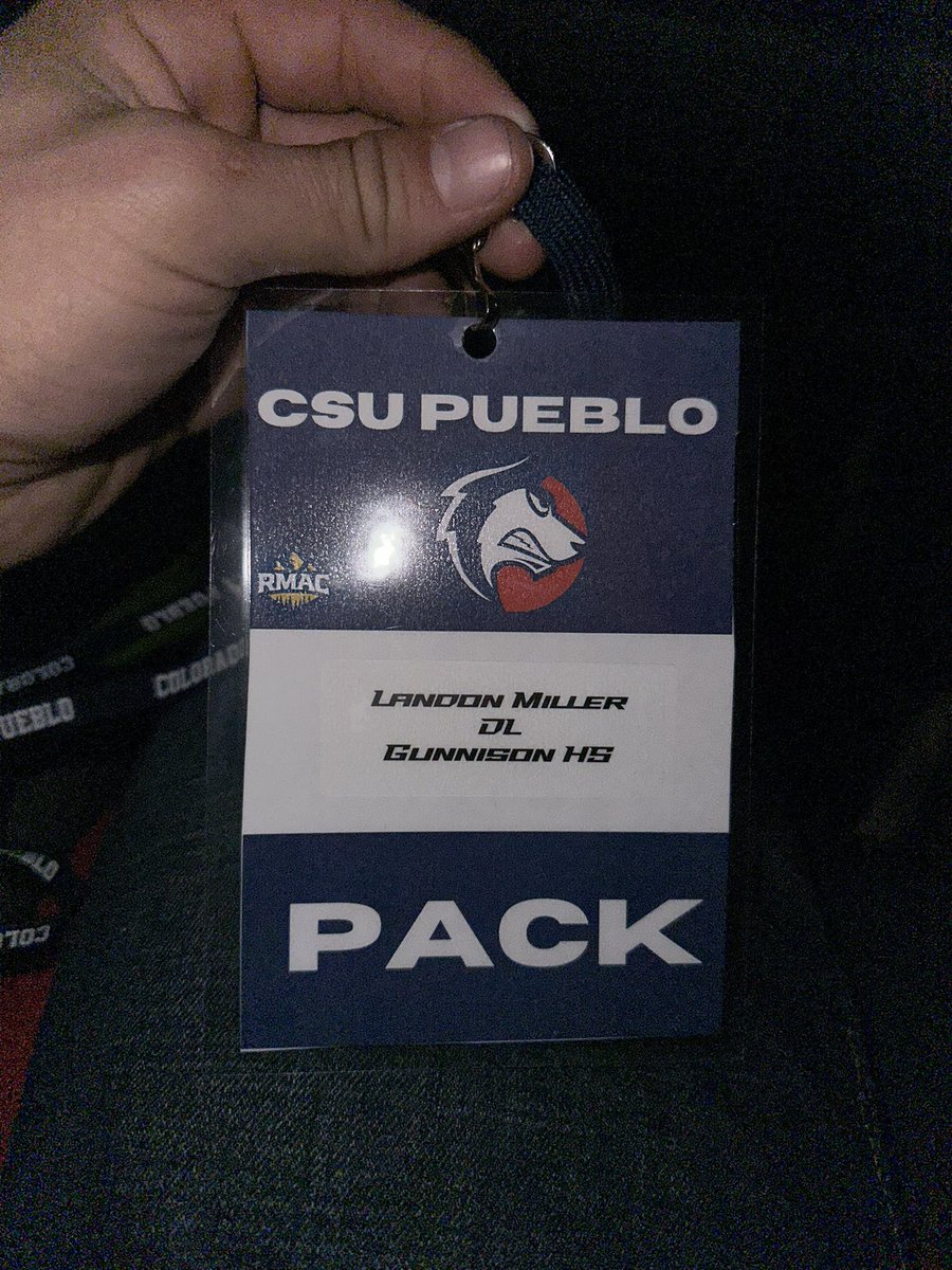 LandonMill9049's tweet photo. Thank you @CoachTXHop for the great visit and showing me what CSU Pueblo football is all about, I look forward to learning more about CSU Pueblo and what it has to offer.
@CoachTXHop @GunnisonFB @PhilipVigil https://t.co/wQQ4u2OXFW