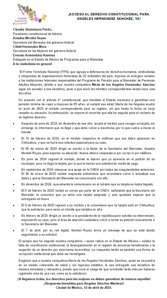 Frente Feminista MX tweet media