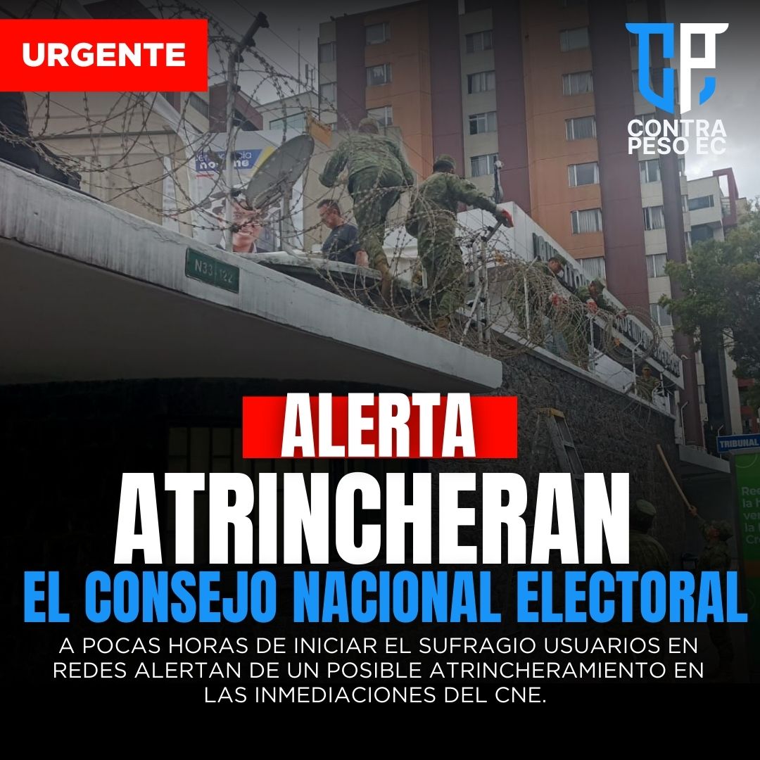 ContraPeso_Ec's tweet image. 🔴‼️𝗔𝗟𝗘𝗥𝗧𝗔 𝗣𝗔𝗜𝗦⚠️|Usuarios en redes sociales reportan una situación inusual a pocas horas del sufragio.
#SomosContraPesoEc 🇪🇨
#EleccionesEcuador2025