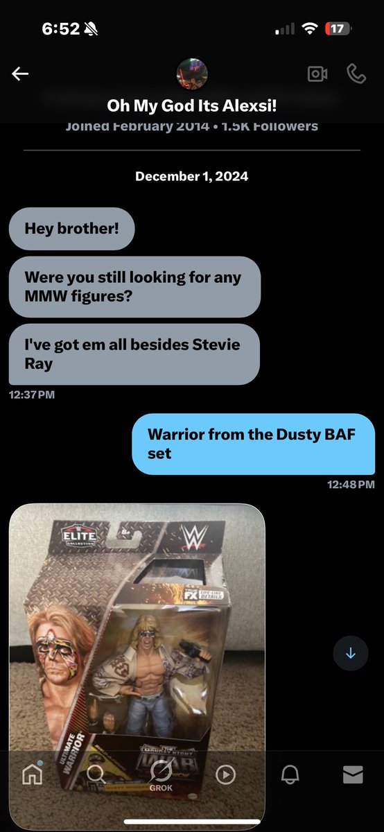 JohnClintsman's tweet photo. @OMGitsAlexsi Daily plea to you to give me my money back or send my figure. But I’m sure just like you with @wwe I’ll failed too. https://t.co/KbQTNTp4Nn