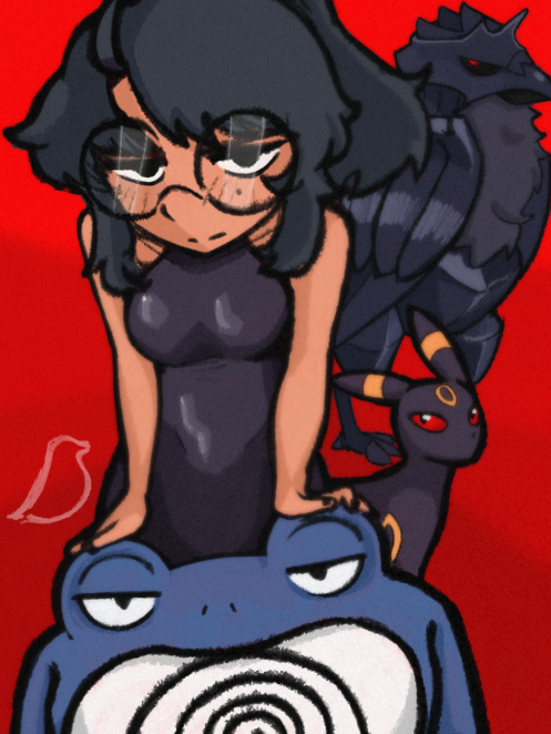 songbird_1412's tweet photo. #OCPokemonCollab 
Bridgette and her like... three pokemon :O :O
I was not actually a part of this collab, but a bunch of really cool artists did it, and I wanted to draw something as well https://t.co/75wu60BAiT
