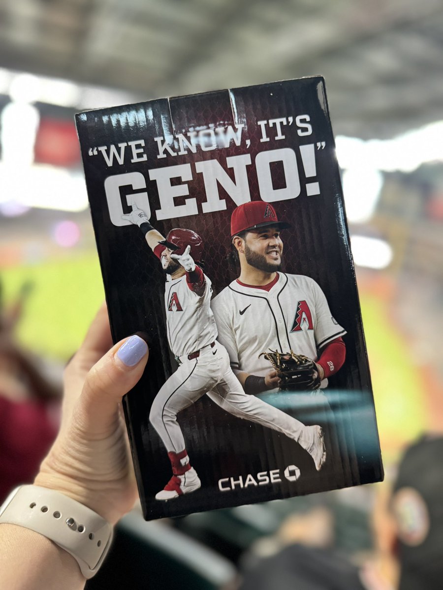 LBradshawEdTech's tweet photo. Bobbleheads, garlic fries, and family time at Chase field. Beat the Brewers! #dbacks #Whatafan https://t.co/7ADMkEpgxc