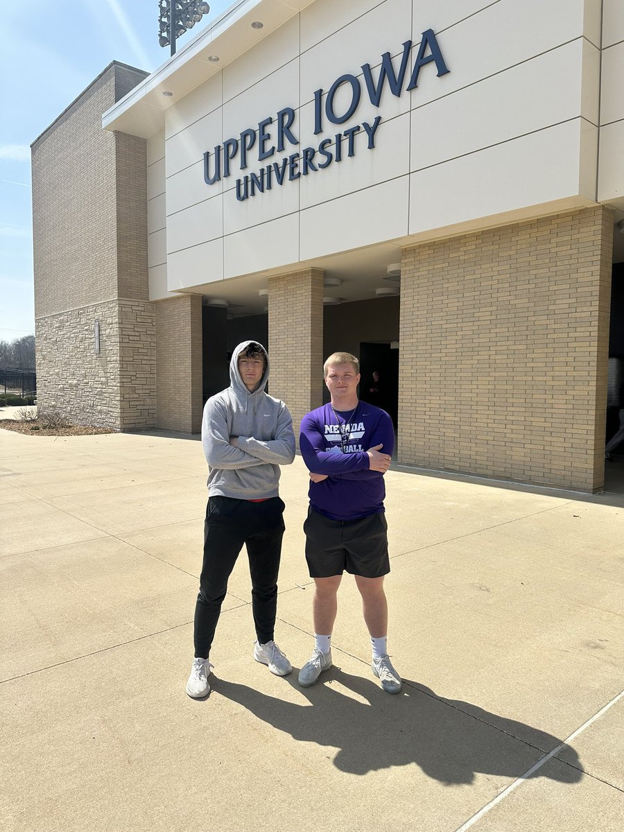 IsaacHarringt20's tweet photo. Had a great Junior day at @Upper_Iowa_FB Thank you for the hospitality and the opportunity to watch a great scrimmage! @CoachParling @MaxLongman_ @Coach_Hoskins https://t.co/LJHGxqHaOF