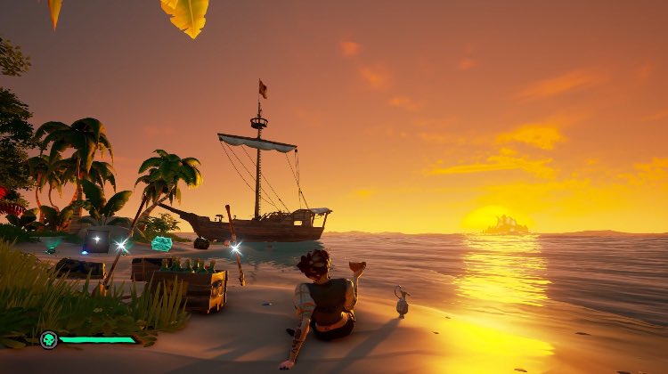 Even sea dogs need to rest after some good ole’pirate shenanigans.

Theme: Heart-Stopping Horizons    
 #SoTShot #SeaOfThieves
<a href="/SeaOfThieves/">Sea of Thieves</a>