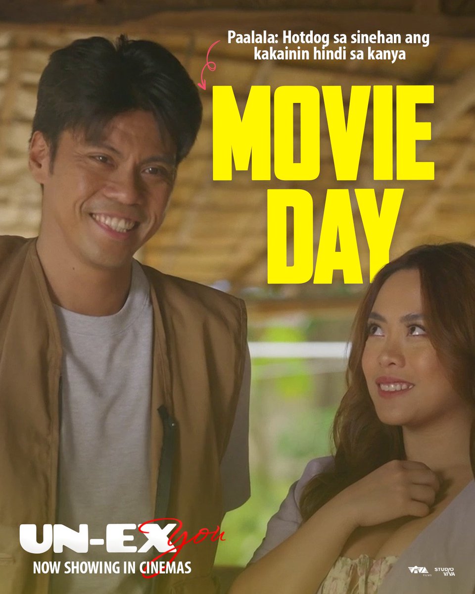 VIVA_Films's tweet photo. PERO IKAW BAHALA! PAREHAS NAMAN SILANG MAINIT. HAHA!
Ayain na ang buong tropa, pamilya pati si ex na manood ng #UnExYou NOW SHOWING in cinemas!
#UnExYouMovie #Kimje #KimMolina #JeraldNapoles #KyoJa https://t.co/JfwzYSLTX7