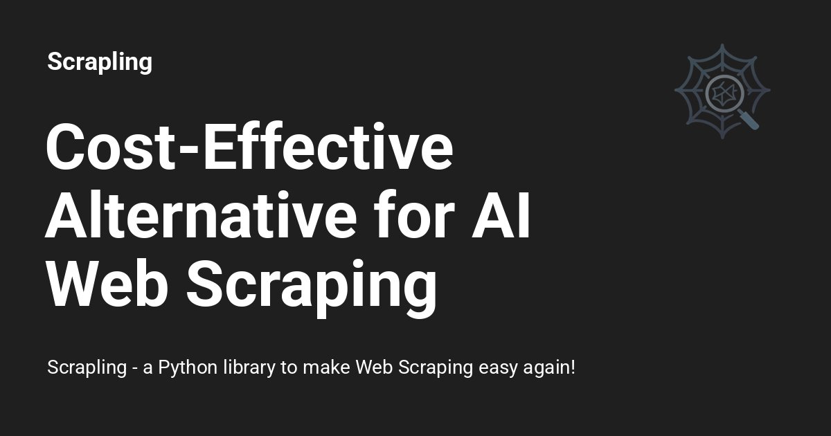 Scrapling_dev's tweet image. Are you dealing with failing web scrapers due to anti-bot protections or website changes? 
Have you tried doing Web Scraping with AI and got tired of all the bills you have to cover?

We&apos;ve got you covered! Check out the new article about replacing AI with a free Python library!