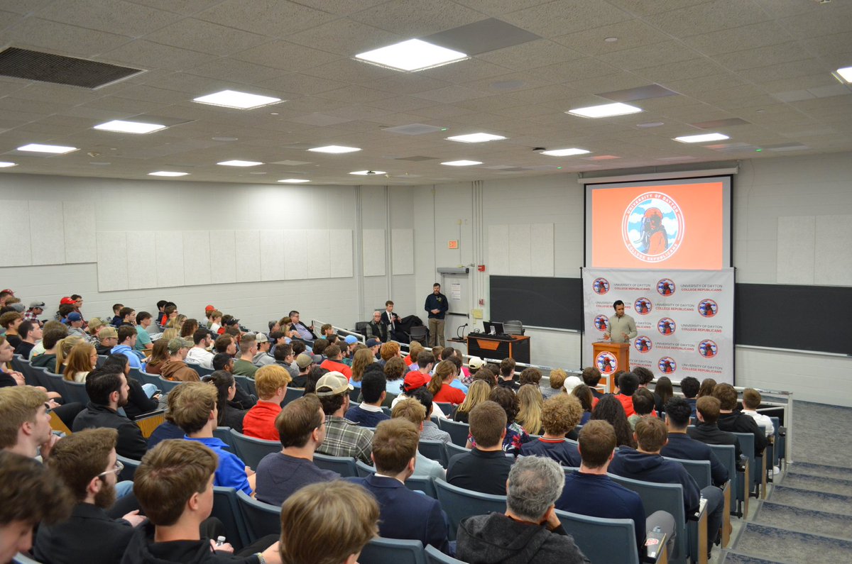 Gabe Guidarini (@gabeguidarini) on Twitter photo Great to host <a href="/VivekGRamaswamy/">Vivek Ramaswamy</a> at the University of Dayton.
Proud of our record-breaking <a href="/UDRepublicans/">University of Dayton College Republicans</a> attendance (just under 300) and our entire executive team that made this possible.
Thank you Vivek for coming by! Great to host <a href="/VivekGRamaswamy/">Vivek Ramaswamy</a> at the University of Dayton.
Proud of our record-breaking <a href="/UDRepublicans/">University of Dayton College Republicans</a> attendance (just under 300) and our entire executive team that made this possible.
Thank you Vivek for coming by!