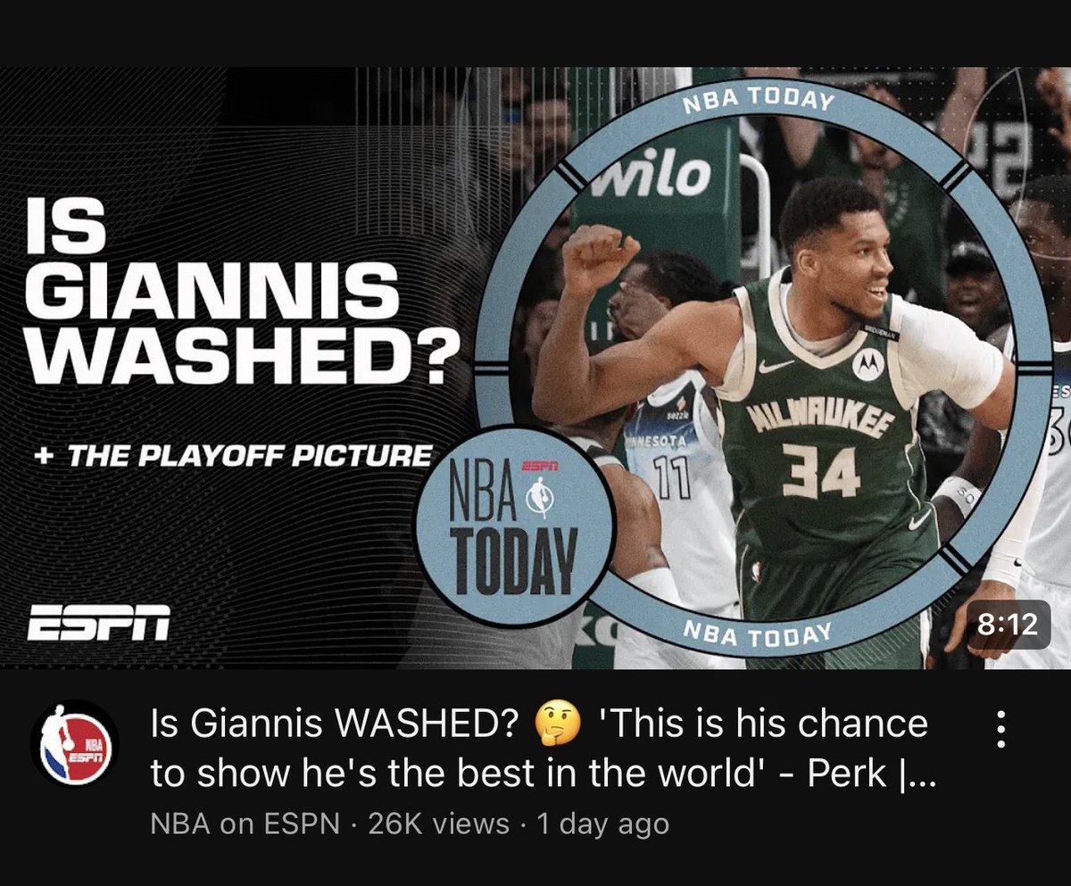 Bucks's tweet photo. Giannis is literally playing as well as he ever has. https://t.co/yFv4OGWWtr