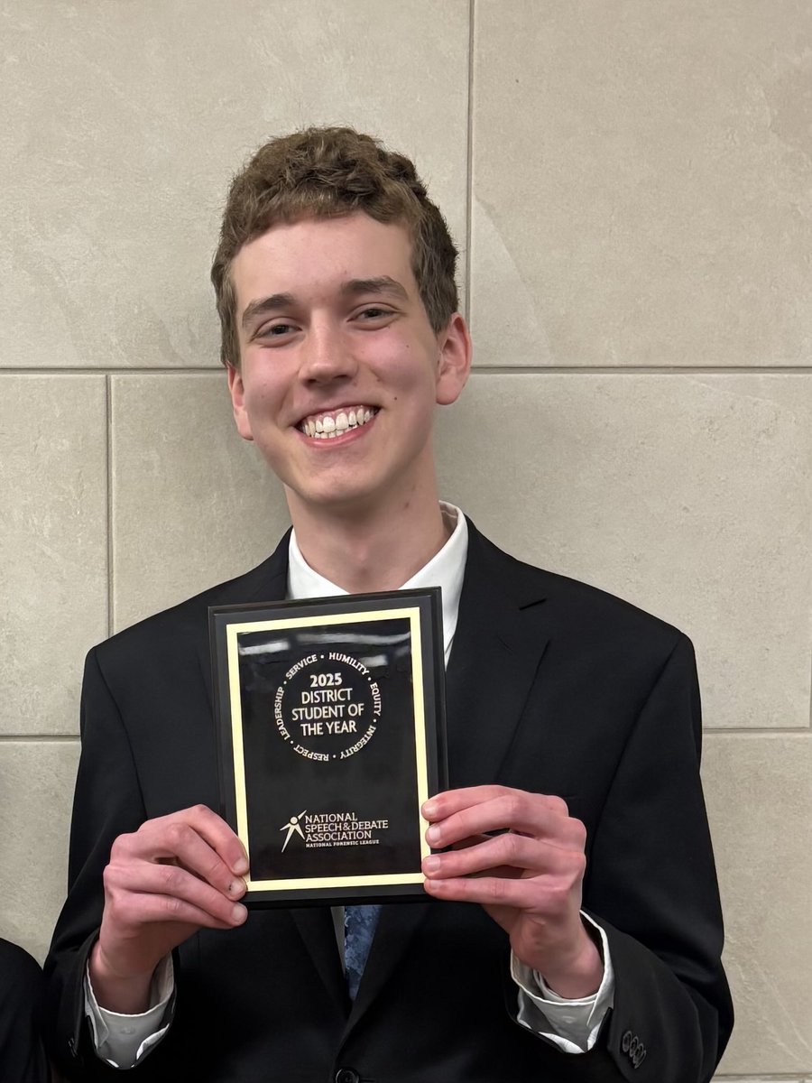 And (one of) the grand finale(s)of my career . . . Lachlan Smith was voted EKNSDA Student of the Year!!  This guy . . . no words can say what he has meant to me and our speech and debate program (even though I did give a little speech). He’s going to change the world!❤️🔥❤️🔥❤️