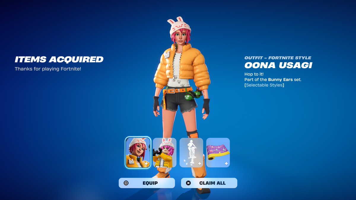 FortniteFNLK's tweet photo. Fortnite Oona Usagi Skin Giveaway 🎁

To Enter: 
❤️♻️ LIKE &amp; RETWEET
📲 FOLLOW @FortniteFNLK @braniyt 
🛑 SUBSCRIBE https://t.co/0sQIWluR6V
🎙️JOIN DISCORD https://t.co/WdRCsdUAQq
✅ COMMENT “DONE”

USE CODE ‘FNLK’ #ad https://t.co/ks7NpyKxTQ