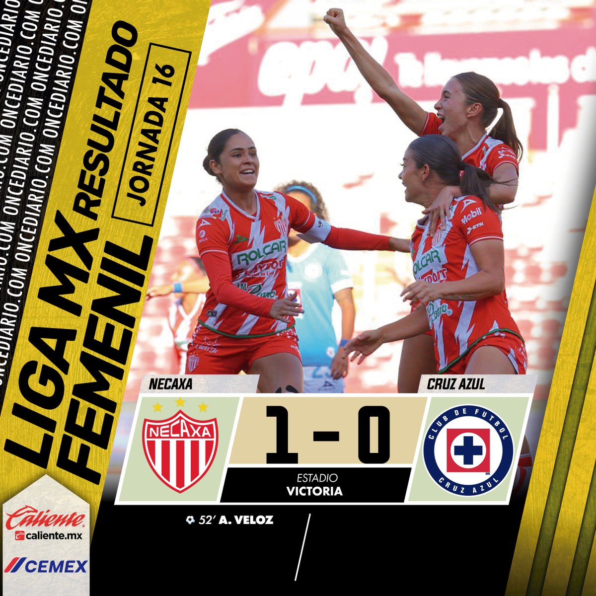 #Femenil | JORNADA 16 | GANARON LAS CENTELLAS ⚡

¡Fin del partido en el Victoria! #Necaxa derrotó a #CruzAzul en su casa y se llevaron los tres puntos.