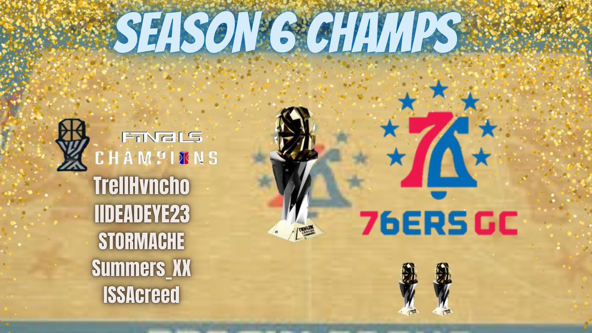 PROAM2KLEAGUE's tweet photo. Congratulations 76ers GC On Winning Season 6 Championship Becoming The Only Team To Ever Win Multiple Championships In The League https://t.co/b1Ll5md3K9