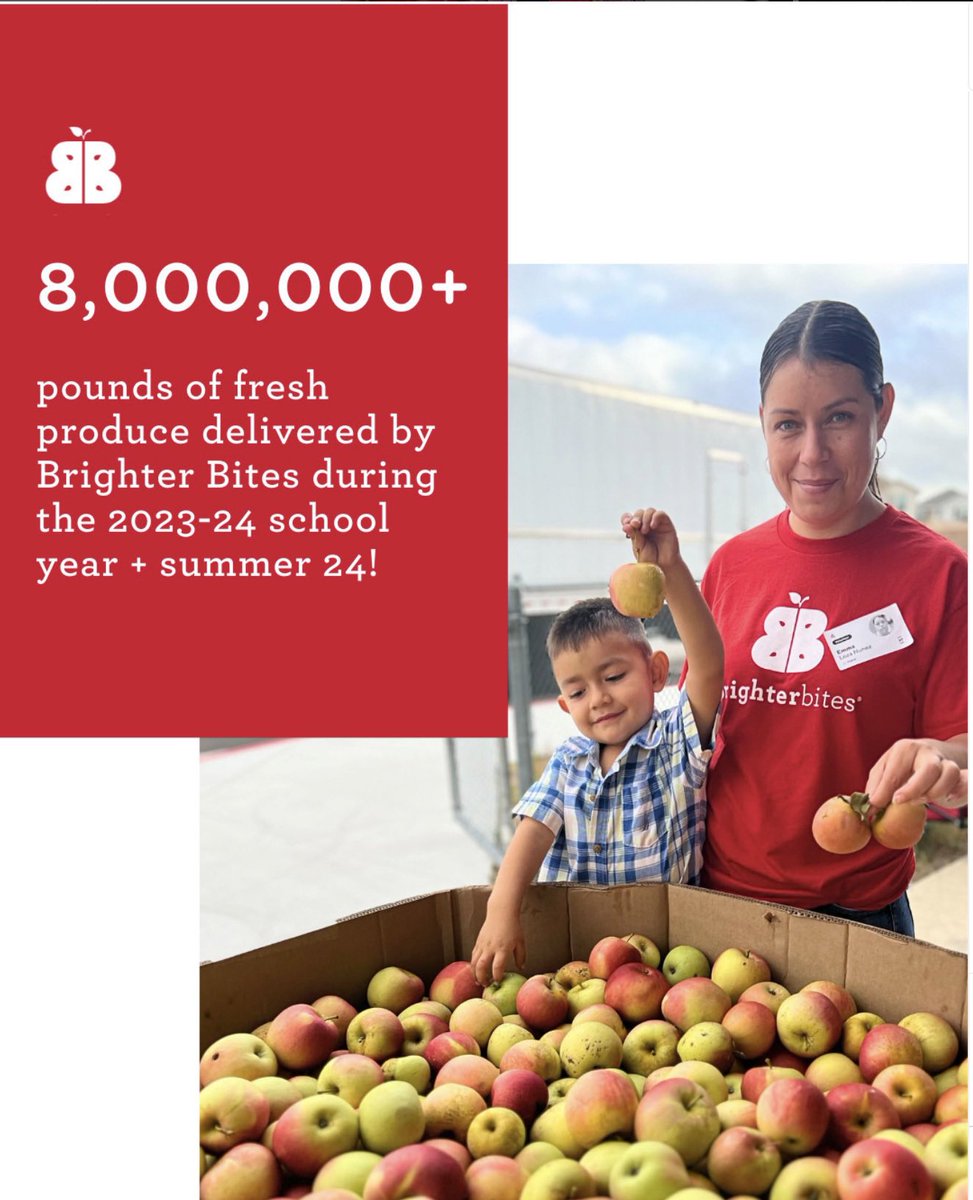 Want to make a real impact? Help bring fresh produce and healthy habits to families by working with @brighterbites &amp; @texasonefund! Get involved today: tx1.fund/BrighterBites