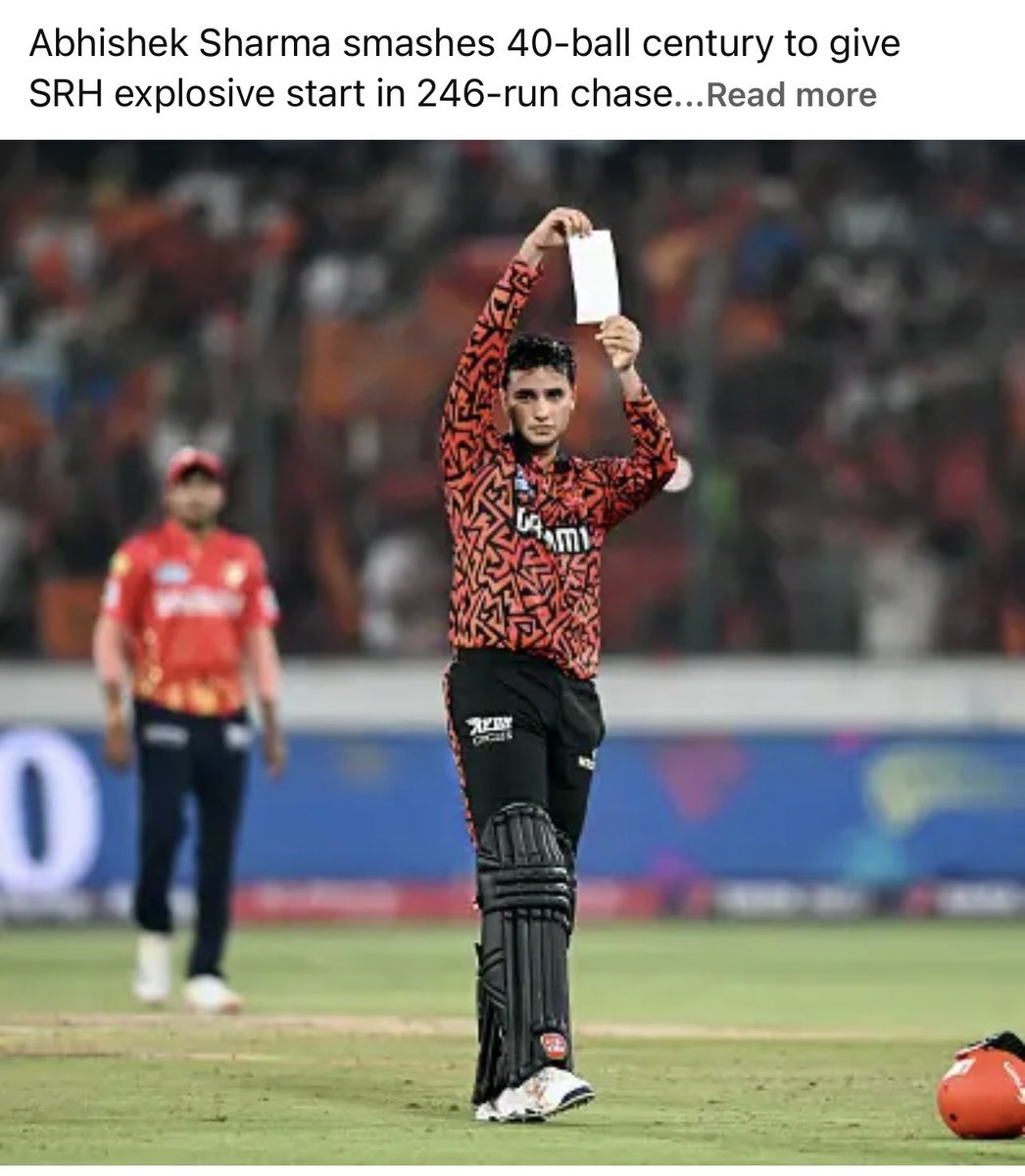 MJavedGujjarCan's tweet image. Abhishek sharma bat ka karma.. special dude., @IPL #CricketFever #powerhitting #norespectforbowler #FEARLESS #talentland2025