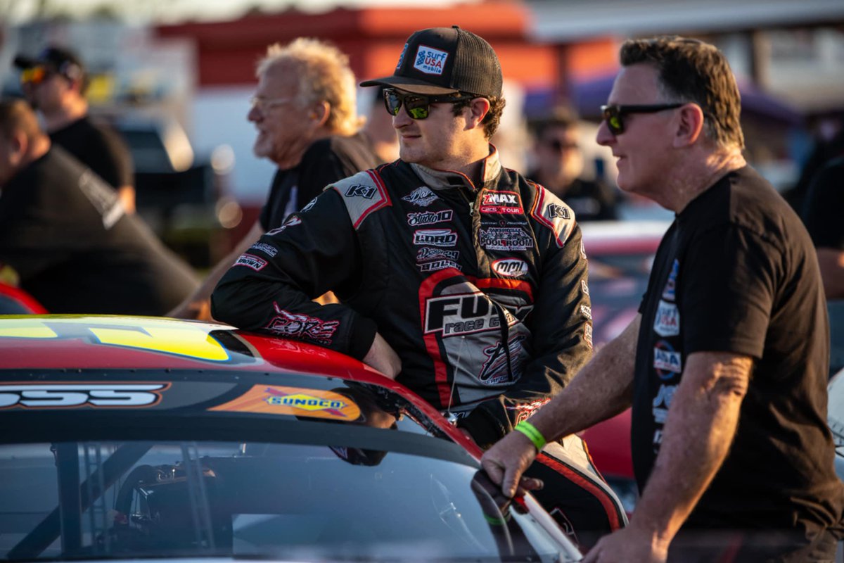 Qualified on the Pole for tonight's 100-lap feature at Mobile International Speedway. 🏁 

After the invert @spencerdavis_29 will roll off P. 2 to start the race.