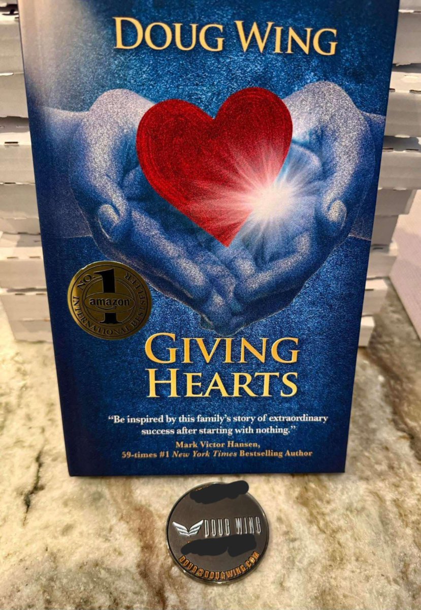 WingDoug's tweet photo. The first autographed orders for my new #1 best selling book “Giving Hearts” are shipping now! All signed copies receive one of my cool coins!

Get yours today at:

https://t.co/rBH0Ve88CU https://t.co/yupgbXTtOn