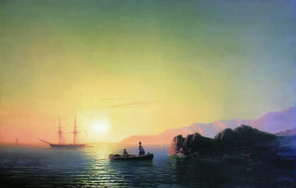 Ivan Aivazovsky (1817-1900), Sunset at the Crimean coast, 1856, oil on canvas