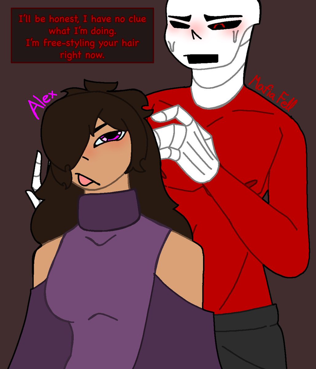 Undertale_Fan31's tweet photo. Alex and her adoptive fathers. I don’t really know the OG Maria Fell so I made a different version 🙂👍 https://t.co/Vkauxc7oE2