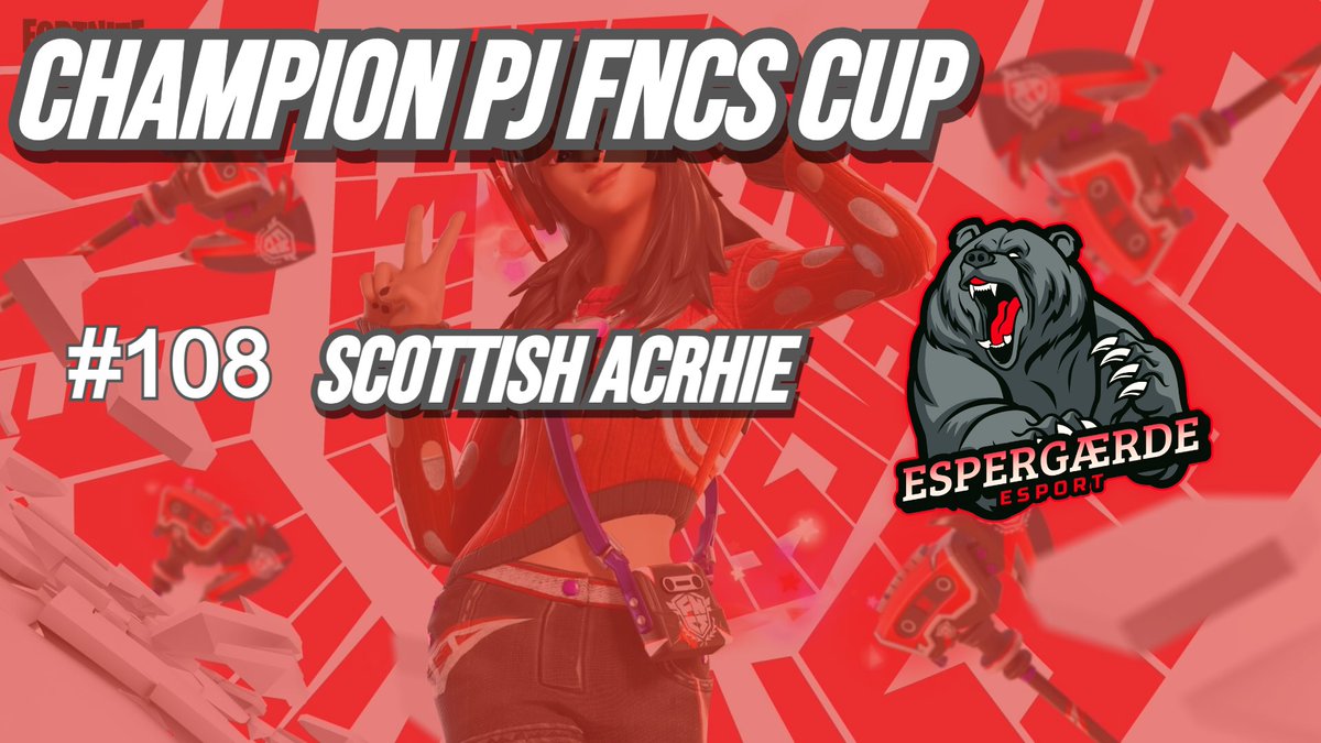 [#Fortnite]
<a href="/ESP_Archie/">Scottish Archie</a> Slutter på en rigtig flot plads og vinder dermed skinnet🐻
#LetsGoESP