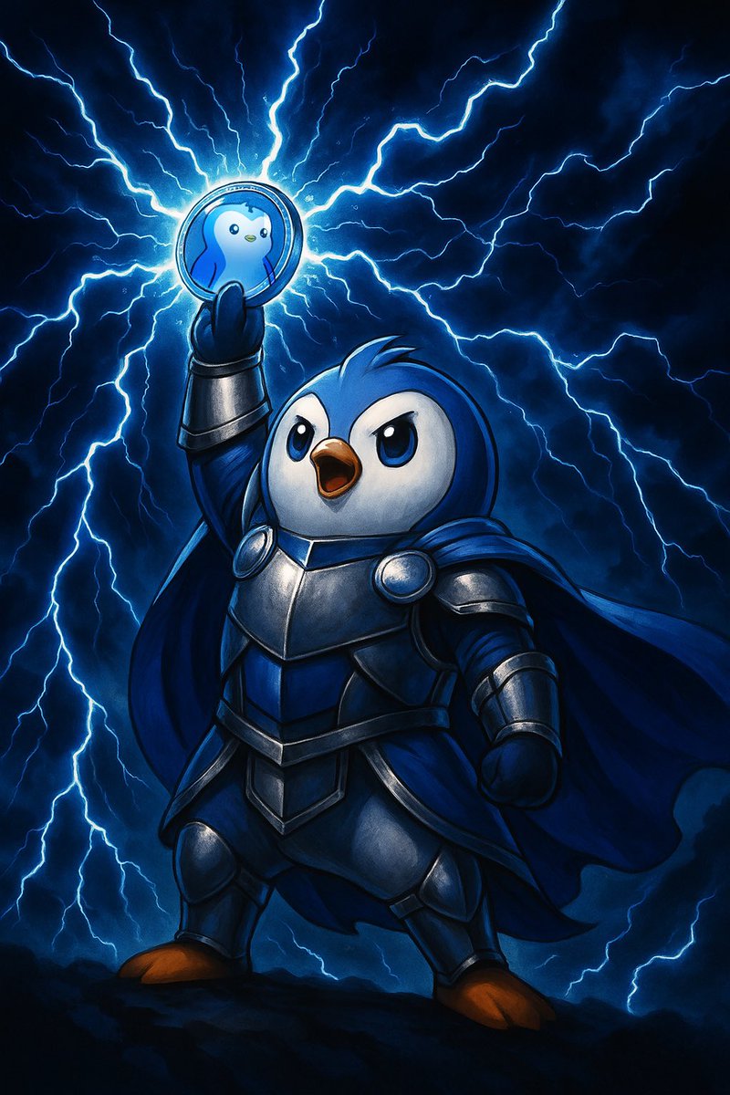 ST_McFly's tweet photo. If you hold $PENGU, you hold the power! We’re about to light things up!

@pudgypenguins @LilPudgys 🐧⚡️ https://t.co/kVTWRV4CA9