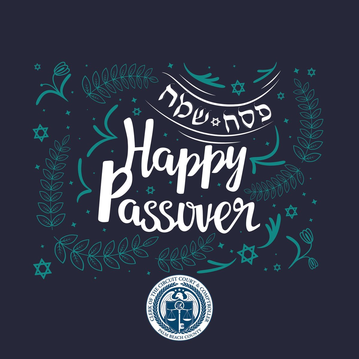ClerkPBC's tweet photo. Happy Passover! This evening marks the beginning of Passover, which lasts through April 20. Chag Pesach sameach! https://t.co/mElSuscTe8