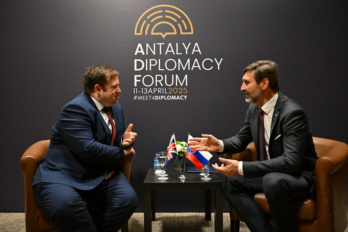 Slovakia MFA 🇸🇰 (@slovakiamfa) on Twitter photo #6 🇹🇷 #ADF2025 🇸🇰 Minister J. Blanár: I extend my thanks to the Minister of State of <a href="/FCDOGovUK/">Foreign, Commonwealth & Development Office</a>, <a href="/SDoughtyMP/">Stephen Doughty MP</a> 🇬🇧, for a productive discussion. Our talks focused on strengthening European security, the upcoming April visit of Slovak Prime Minister Robert Fico, and the <a href="/epc_eu/">European Policy Centre</a> #6 🇹🇷 #ADF2025 🇸🇰 Minister J. Blanár: I extend my thanks to the Minister of State of <a href="/FCDOGovUK/">Foreign, Commonwealth & Development Office</a>, <a href="/SDoughtyMP/">Stephen Doughty MP</a> 🇬🇧, for a productive discussion. Our talks focused on strengthening European security, the upcoming April visit of Slovak Prime Minister Robert Fico, and the <a href="/epc_eu/">European Policy Centre</a>