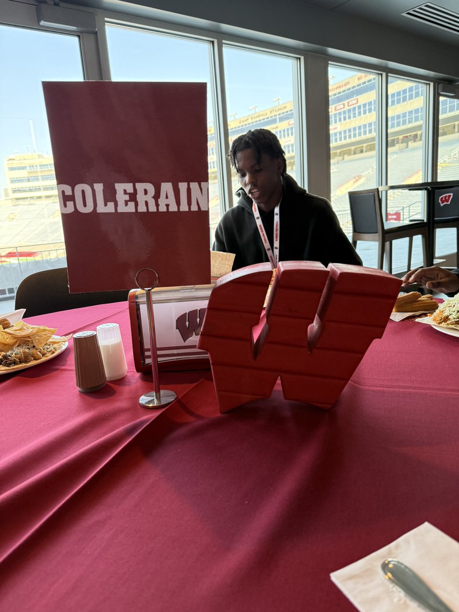 Another weekend, another visit! Our Colerain Cardinals invading The University of Wisconsin today after being invited to visit!! Watch Next! Also, got to meet and talk to Legendary Coach Jon Gruden! 

New standard and new culture! 

#TheRainWillReignAgain #WeAreColerain 
❤️🖤🏈