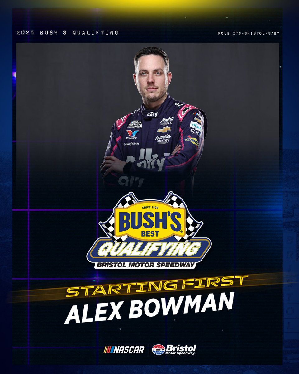 Blistering Bowman 💨🔥

#FoodCity500 | <a href="/Alex_Bowman/">Alex Bowman</a>