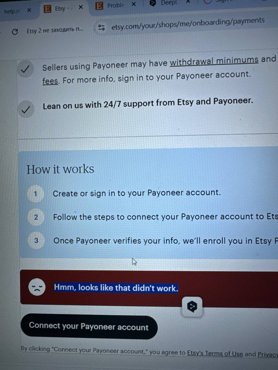 AndreyFilimo's tweet photo. @Etsy Please help me solve the problem. I can't complete account registration. How can I fix it? https://t.co/AwO79y4t9U