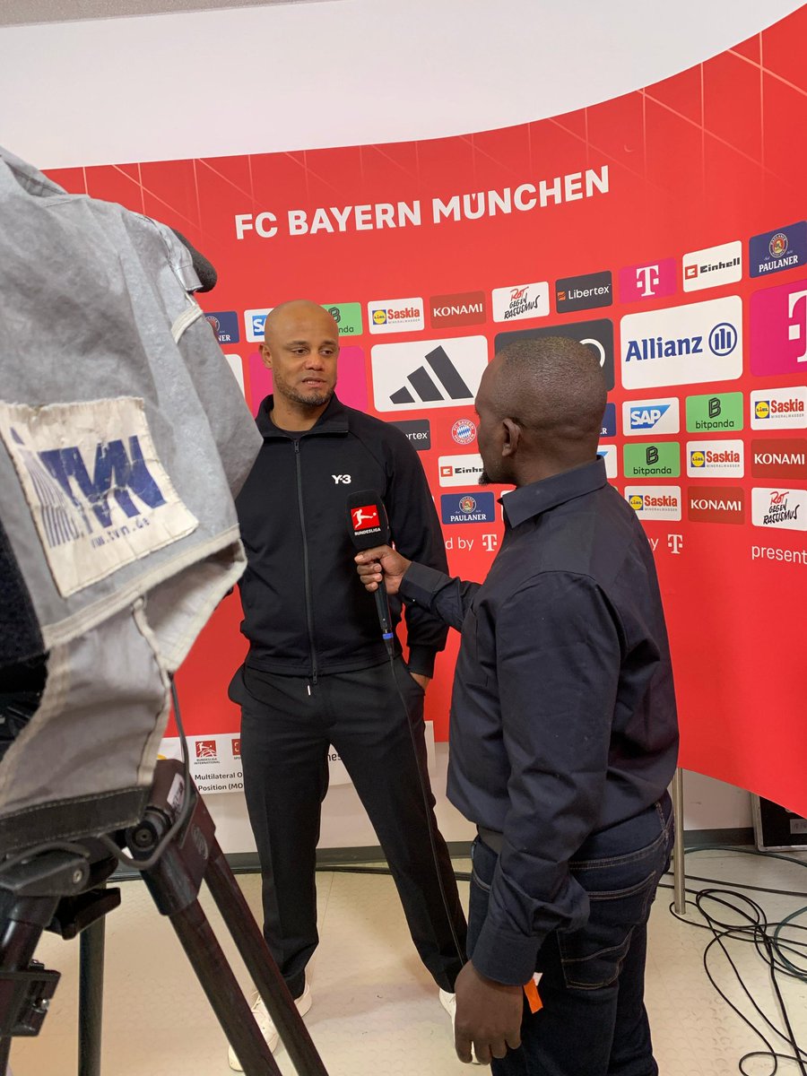 DenisBbosa1's tweet photo. Hey @DavidLumansi  and @senelvis , I have managed to catch up with Bayern coach @VincentKompany and he answered me wholeheartedly, gradually, he is proving his worth to all doubters. Down to earth and disarming gaffer he is..!! https://t.co/CuGXk0WCLo
