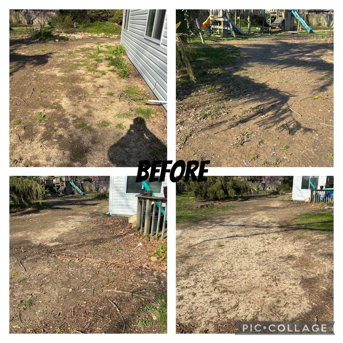 kostertsd's tweet photo. Tilled a new small garden &amp; tilled up some bare yard to get seeded with grass. https://t.co/5dLxgAER2e